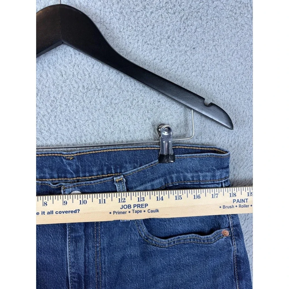 Levis 505 Jeans Mens 36x30 Blue Medium Wash Regular Fit Straight Stretch Denim